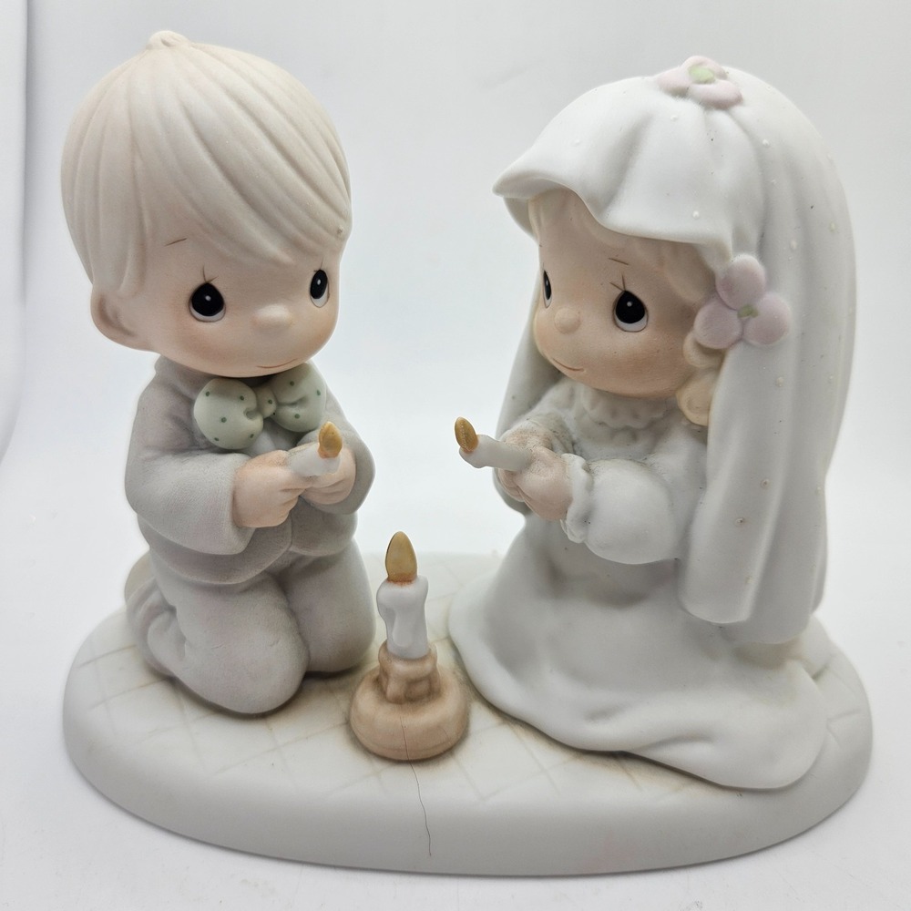 VTG Precious Moments 1988 "The Lord Is Your Light To Happiness" Figurine 520837